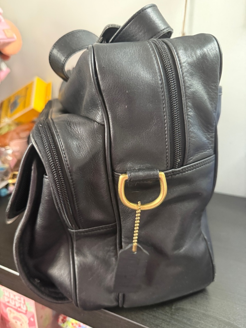 Coach Double Compartment Carry-On 1996 Vintage Leather with hangtag - Picture 6 of 12